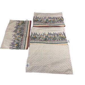 4 Maison DHermine Cotton Floral Botanical Design Place-mats Reversible Cotton